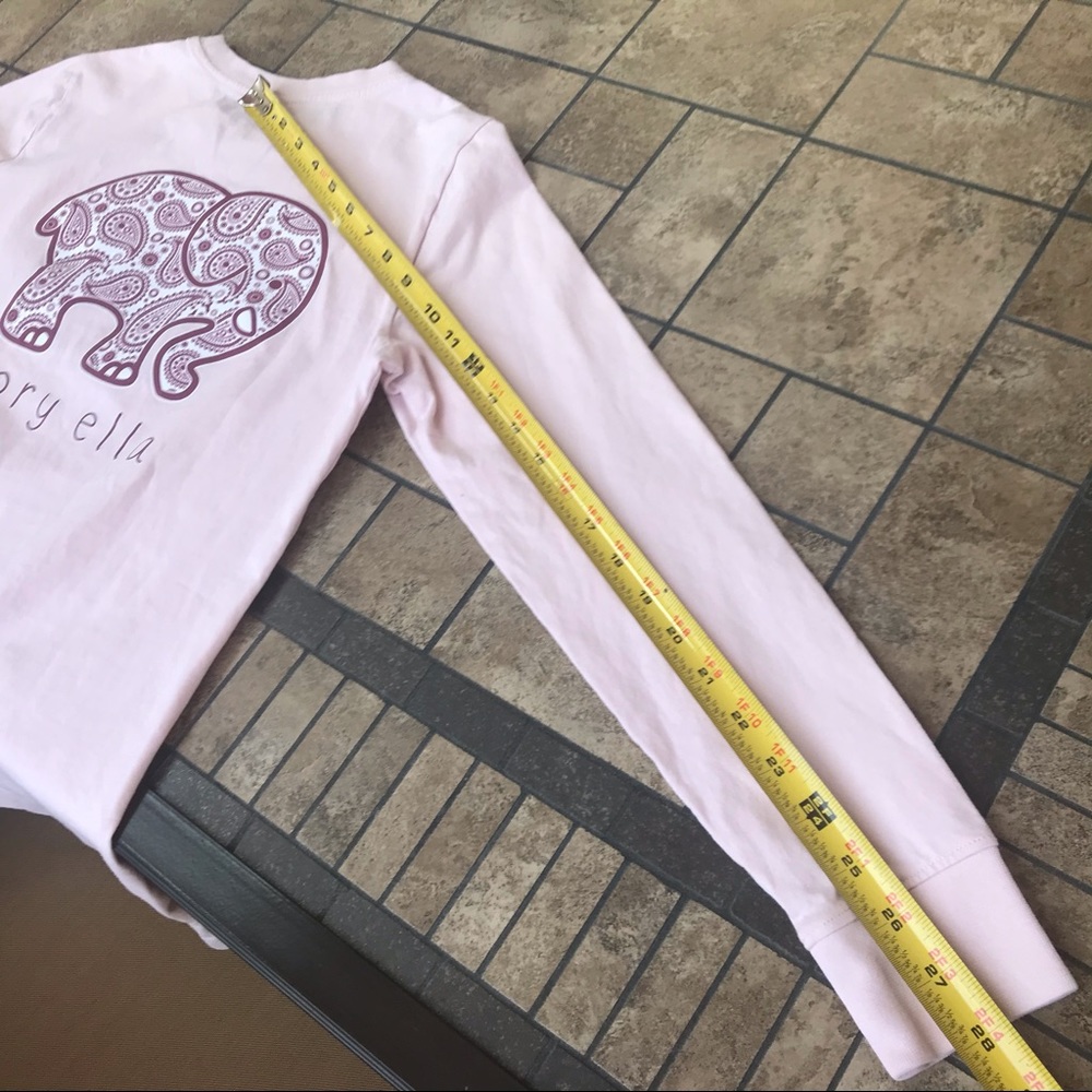 Ivory Ella Long Sleeve Pink Paisley T-shirt XS - Picture 9 of 11